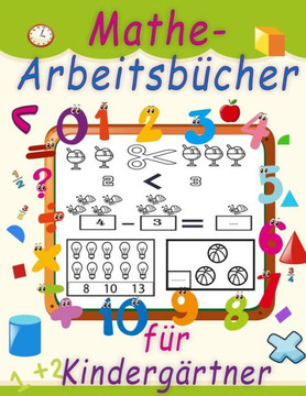 Mathe-Arbeitsbücher für Kindergärtner: Spaß mit Zahlen Verfolgung, Färbung, Addition, Subtraktion, aufsteigender, absteigender Reihenfolge, Merken, Za