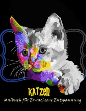 Katzen Malbuch für Erwachsene Entspannung: stressabbauende Designs