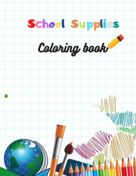 School supplies coloring book