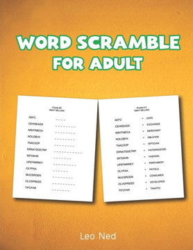 Word Scramble for Adult: Large Print Word Puzzles for Adults, Jumble Word Puzzle Books, Word Puzzle Game