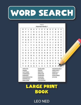 Word Search Large Print Book: Word Search for Seniors Large Print word search book for adult with a huge supply of puzzles including solutions - Large Print