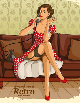 Livro para Colorir de Retro para Adultos (Portuguese Edition)
