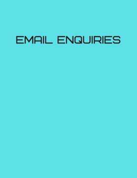 email enquiries turquoise: email enquiry book for general email quotations 120 pages cover in torquoise