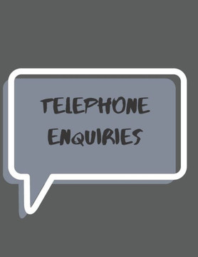 telephone enquiries pad: telephone pad for enquiries from customers over the telephone