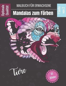 Tierfarben-Mandalas - Malbuch: Wunderschöne Mandalas für leidenschaftliche Menschen - Malbuch Erwachsene und Kinder Anti-Stress und entspannend (Löwe