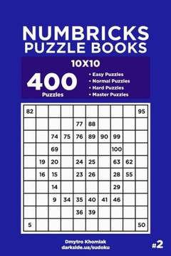 Numbricks Puzzle Books - 400 Easy To Master Puzzles 10X10