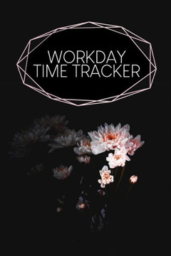 Workday Time Tracker: Weekly timesheets to complete for 2 years - Design: Black Flower