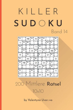 Killer Sudoku: 200 Mittlere Rätsel 10x10 band. 14
