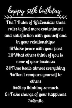 happy56th birthday The 7 Rules of Life