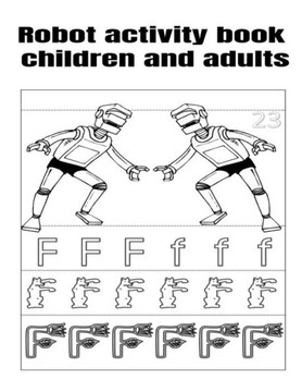 Robot activity book children and adults