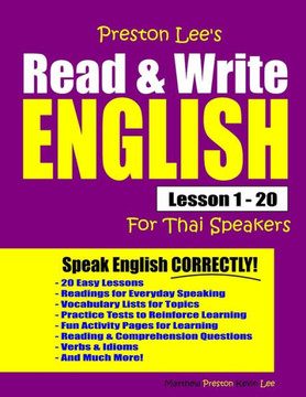 Preston Lee'S Read And Write English Lesson 1 - 20 For Thai Speakers