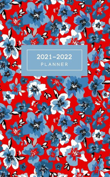 2021-2022 Planner: 5x8 Weekly & Monthly Planner for Women Small Purse Diary Red Cover