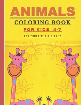 Animals Coloring Book for Kids: Large print coloring book with cute drawings of animals for kids both girls and boys. Nice gift for kids and toddlers - Large Print