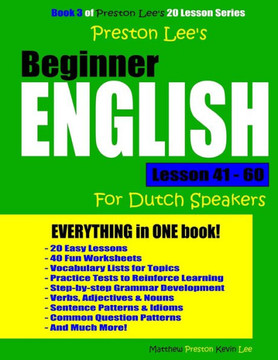 Preston Lee'S Beginner English Lesson 41 - 60 For Dutch Speakers