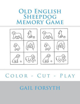 Old English Sheepdog Memory Game : Color - Cut - Play
