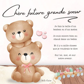 Chère future grande soeur: Le livre pour parler de l'arrivée d'un bébé à une future grande soeur
