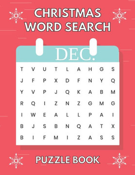 Christmas Word Search Puzzle Book: For Children And Adults Large Print Great For Gift