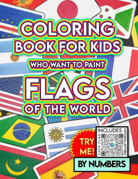 Coloring Books for Kids: Flags of the world by numbers