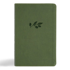 CSB Large Print Personal Size Reference Bible, Digital Study Edition, Olive Leathertouch, Indexed