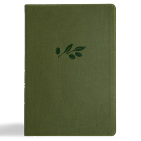 CSB Super Giant Print Reference Bible, Digital Study Edition, Olive Leathertouch