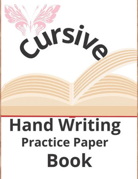 cursive hand writing practice paper book: activity book