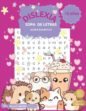 Dislexia Sopa de Letras: Sopa de letras para niños en etapa de prelectura y lectura más de 5 años.