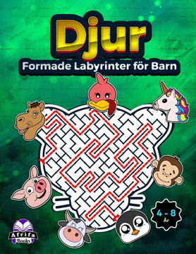 Djurformade labyrinter för barn i åldrarna 4-8, labyrintpussel Aktivitetsböcker för barn: Roliga och fantastiska problemlösningsspel för pojkar och fl