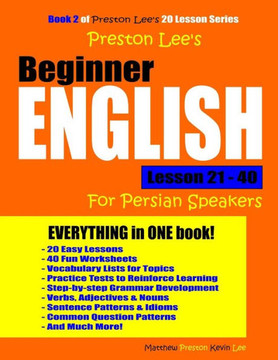 Preston Lee'S Beginner English Lesson 21 - 40 For Persian Speakers