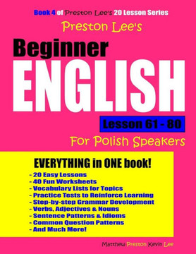 Preston Lee'S Beginner English Lesson 61 - 80 For Polish Speakers