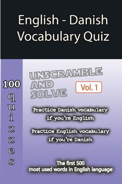English - Danish Vocabulary Quiz - Match the Words - Volume 1