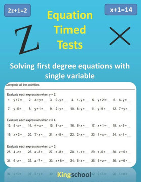 Equation timed test - Solving first-degree equations with single variable - Kingschool
