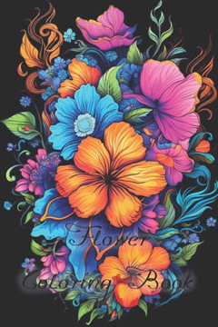 Flower Coloring Book for Adults with back background