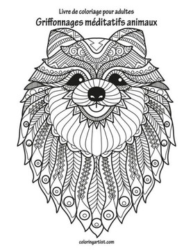 Livre De Coloriage Pour Adultes Griffonnages Méditatifs Animaux 3
