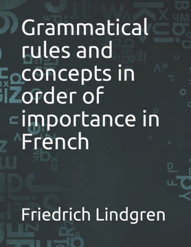Grammatical rules and concepts in order of importance in French