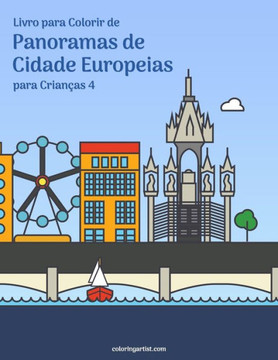 Livro para Colorir de Panoramas de Cidade Europeias para Crianças 4