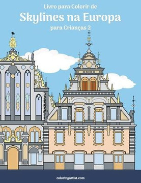 Livro para Colorir de Skylines na Europa para Crianças 2