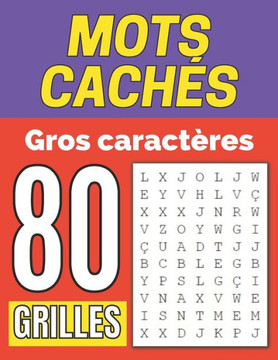 Mots cachés Gros caractère: 80 grilles pour les personnes âgées Jeux stimulants Cadeau parfait