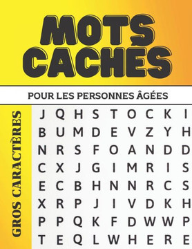 Mots cachés pour les personnes âgées Gros caractères: carnet de jeux parfait pour les séniors