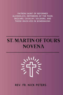 St. Martin of Tours Novena: Patron saint of reformed alcoholics, defenders of the poor, beggars, cavalry, soldiers, and those involved in winemaki