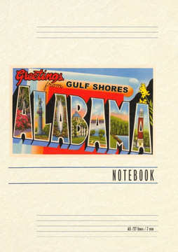 Vintage Lined Notebook Greetings from Gulf Shores Vintage Lined Notebook Greetings from Gulf Shores