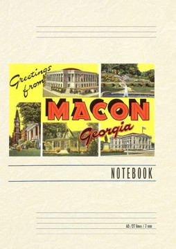 Vintage Lined Notebook Greetings from Macon Vintage Lined Notebook Greetings from Macon