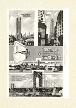 Vintage Lined Notebook Greetings from New York City, Scenes Vintage Lined Notebook Greetings from New York City, Scenes