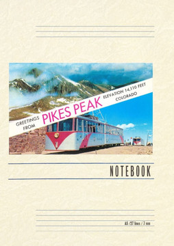 Vintage Lined Notebook Greetings from Pike's Peak Vintage Lined Notebook Greetings from Pike's Peak
