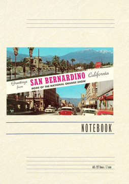 Vintage Lined Notebook Greetings from San Bernardino