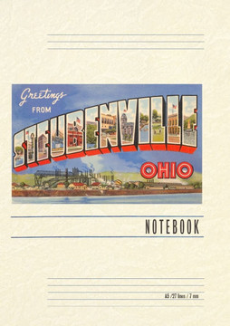 Vintage Lined Notebook Greetings from Steubenville