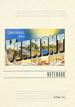 Vintage Lined Notebook Greetings from Vermont Vintage Lined Notebook Greetings from Vermont