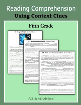 Reading Comprehension - Using Context Clues - Fifth Grade