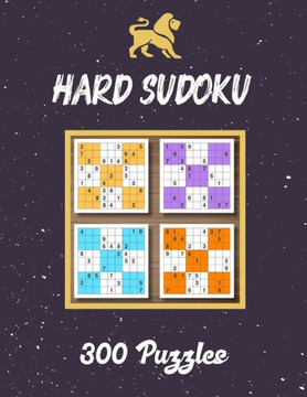 Hard Sudoku puzzle: 300 sudoku puzzle includes solutions