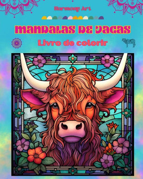 Mandalas de vacas Livro de colorir para adultos Imagens antiestresse para estimular a criatividade: Imagens m?ticas de vacas para aliviar o estresse
