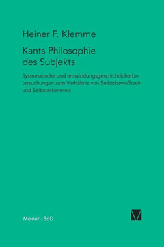 Kants Philosophie des Subjekts Kants Philosophie des Subjekts